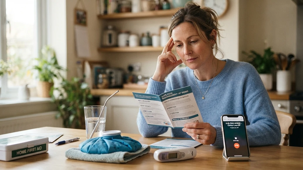 Prepared home care setup for safe short-term pain management