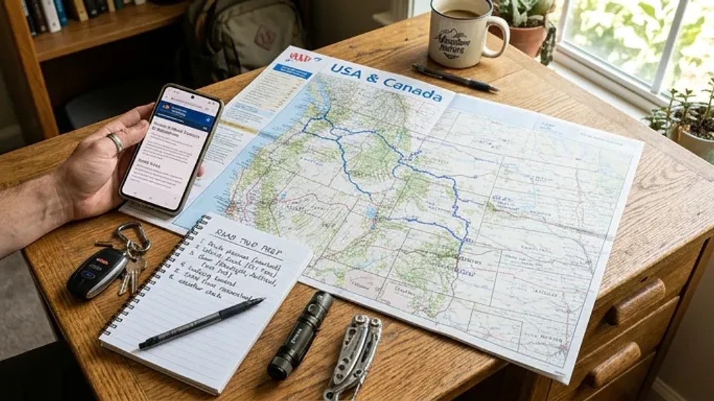 Planning interstate travel with official legal resources and everyday carry items