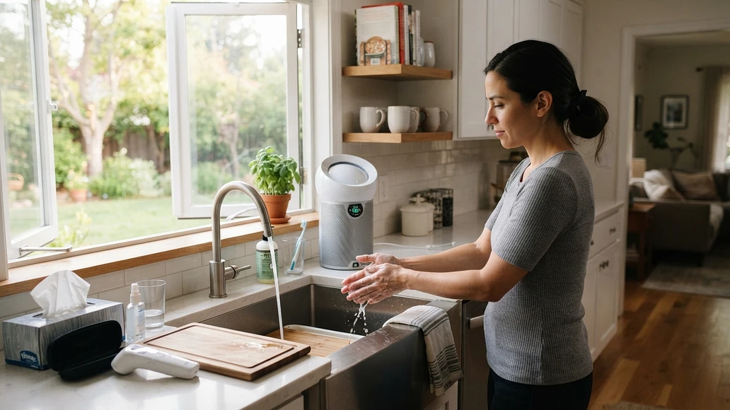 Everyday health protection with ventilation, handwashing, and cleaner indoor air