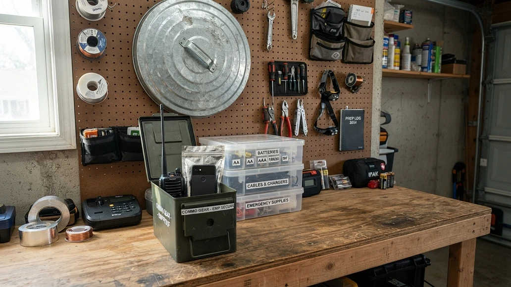 Preparedness alternatives to using a microwave for shielding, including Faraday bags and insulated metal containers