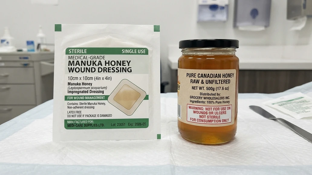 Comparison between medical-grade sterile Manuka honey dressing and ordinary food honey